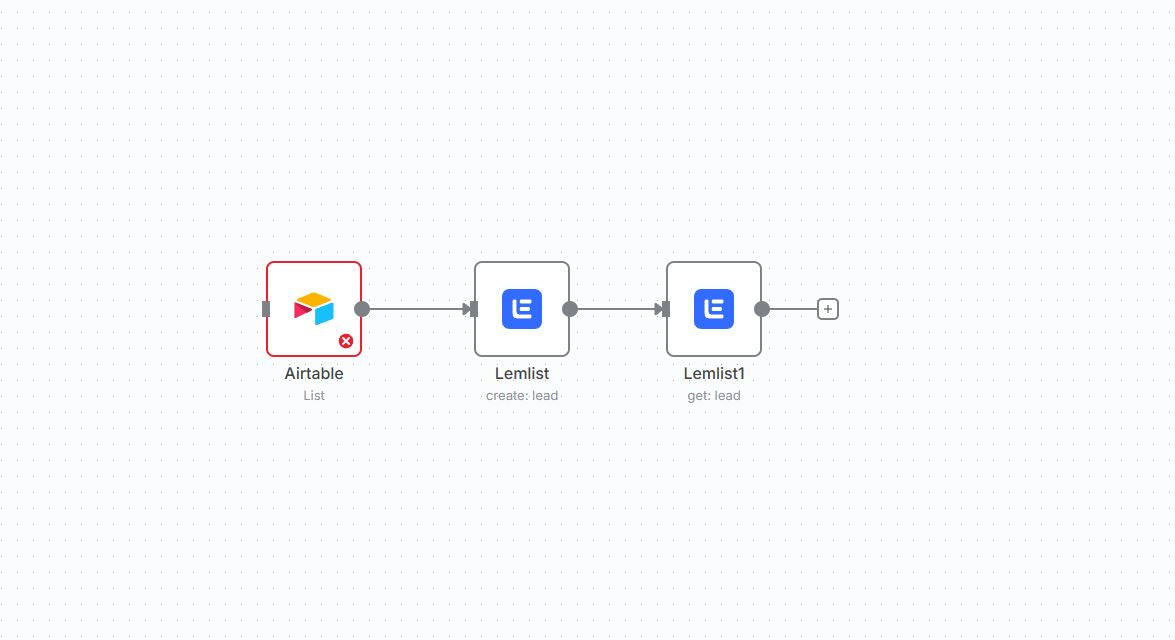 Airtable to Lemlist Lead Sync Automation